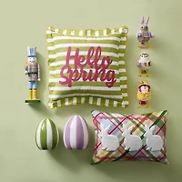 Layerings Hello Spring Square Throw Pillow