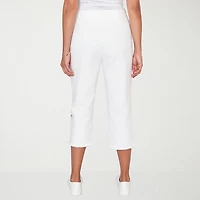 Alfred Dunner Mykonos Womens Plus Straight Mid Rise Capri Pant