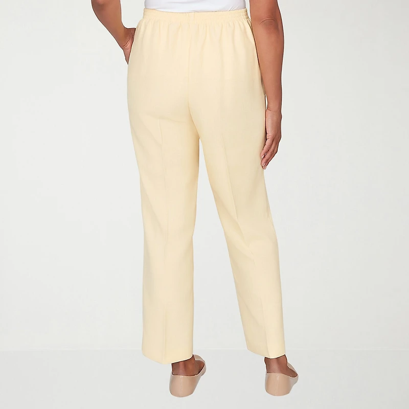 Alfred Dunner Al Fresco Womens Straight Mid Rise Pull-On Pant