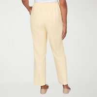 Alfred Dunner Al Fresco Womens Straight Mid Rise Pull-On Pant