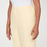 Alfred Dunner Al Fresco Womens Straight Mid Rise Pull-On Pant
