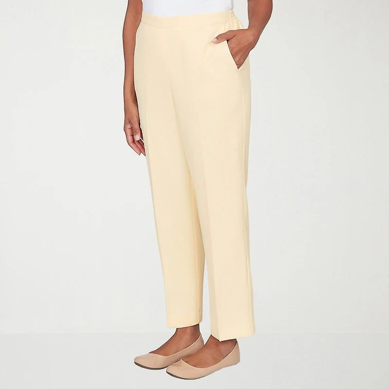 Alfred Dunner Al Fresco Womens Straight Mid Rise Pull-On Pant