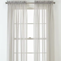 Home Expressions Rod Pocket Sheer Single Curtain Panel
