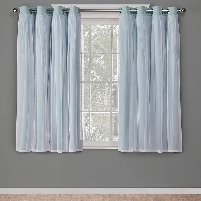 Exclusive Home Curtains Catarina Grommet Top Energy Saving Blackout Set of 2 Curtain Panel