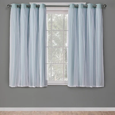 Exclusive Home Curtains Catarina Grommet Top Energy Saving Blackout Set of 2 Curtain Panel