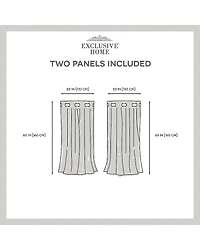 Exclusive Home Curtains Academy Grommet Top Energy Saving 100% Blackout Set of 2 Curtain Panel