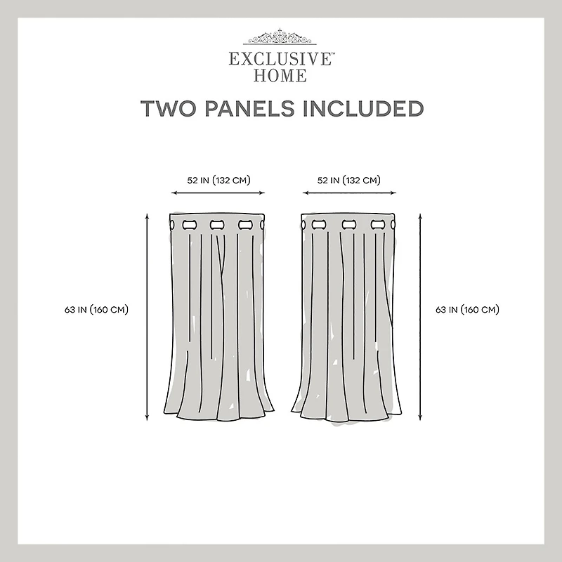 Exclusive Home Curtains Catarina Grommet Top Energy Saving Blackout Set of 2 Curtain Panel