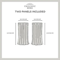 Exclusive Home Curtains Catarina Grommet Top Energy Saving Blackout Set of 2 Curtain Panel