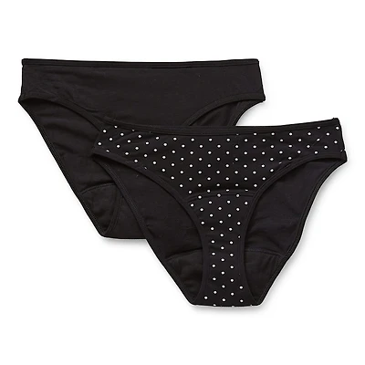 Playground Pals Little & Big Kid Girls 2 Pack Period + Leak Resistant High Cut Panty Rj4491c-As1