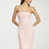 B. Smart Womens Juniors Draped Neck Sleeveless Beaded Bodycon Dress