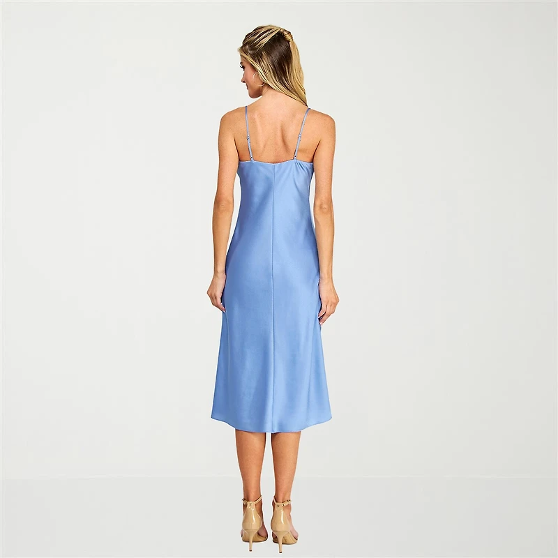 B. Smart Womens Juniors Sleeveless Midi Slip Dress
