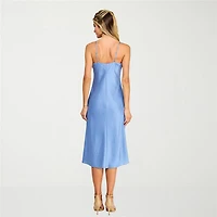 B. Smart Womens Juniors Sleeveless Midi Slip Dress