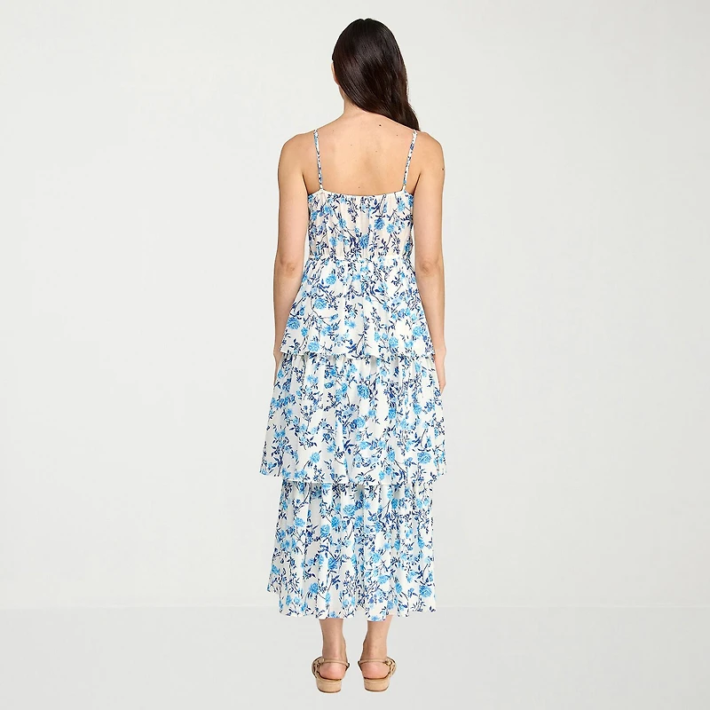 City Triangle Womens Juniors V Neck Sleeveless A-Line Dress