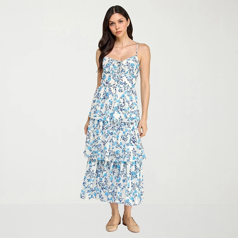 City Triangle Womens Juniors V Neck Sleeveless A-Line Dress