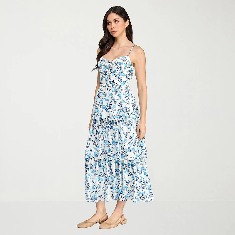 City Triangle Womens Juniors V Neck Sleeveless A-Line Dress