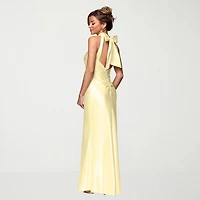 DJ Jaz Womens Halter Neck Sleeveless Evening Gown