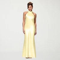 DJ Jaz Womens Halter Neck Sleeveless Evening Gown