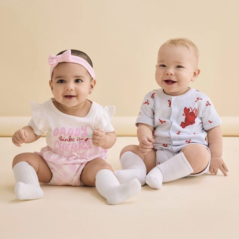Carter's Baby Boys Short Sleeve Animal Romper