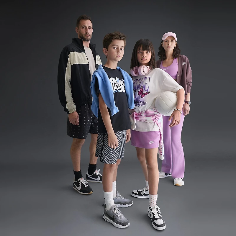 Nike Club Big Kid Girls Crew Neck Long Sleeve Sweatshirt