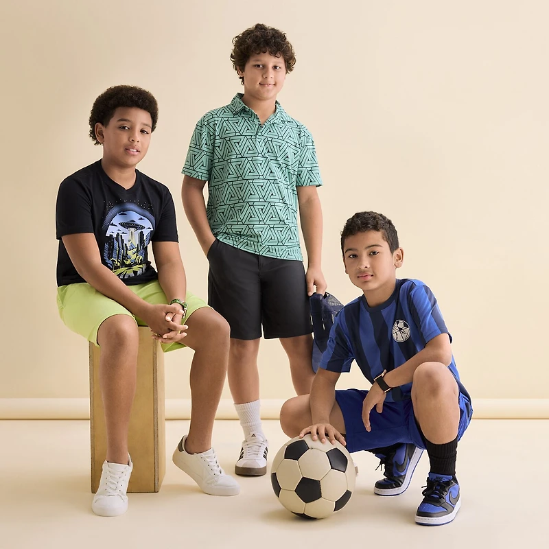 adidas Big Kid Boys Mid Rise Pull-On Short