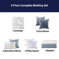 Linden Street Lennon Stripe 8-pc. Comforter Set