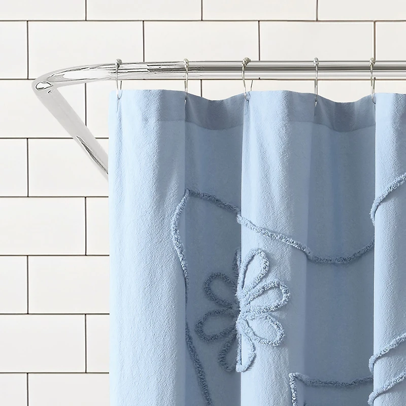 Peri Home Retro Scroll Shower Curtain