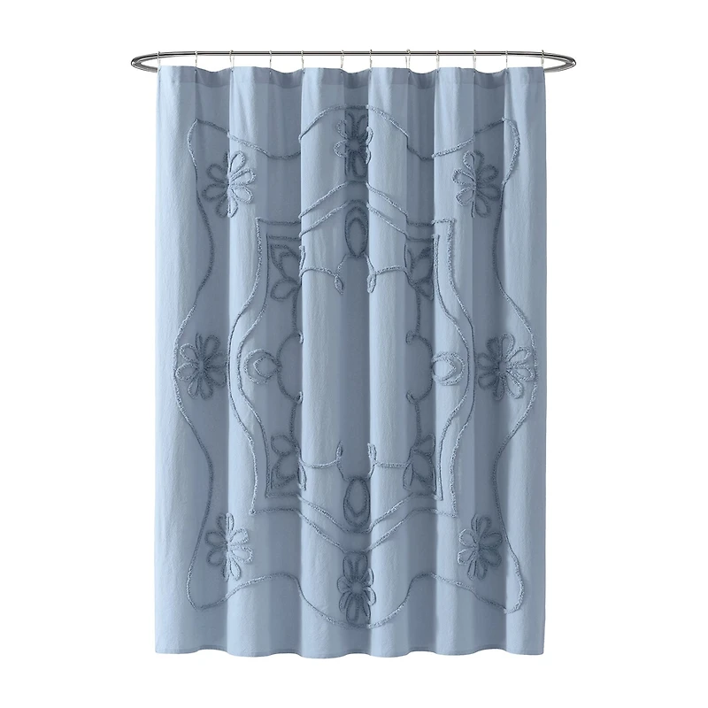 Peri Home Retro Scroll Shower Curtain