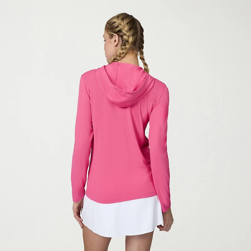 Free Country Womens Long Sleeve Moisture Wicking Zipper Active Hoodie