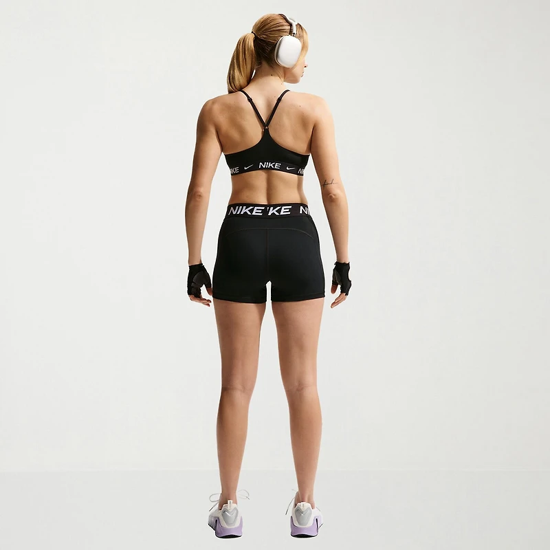 Nike Womens 3" Mid Rise Stretch Fabric Moisture Wicking Quick Dry Bike Short