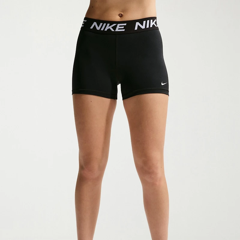 Nike Womens 3" Mid Rise Stretch Fabric Moisture Wicking Quick Dry Bike Short
