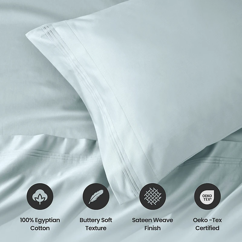 SUPERIOR® Egyptian Cotton Sateen 1000tc Deep Pocket Sheet Set