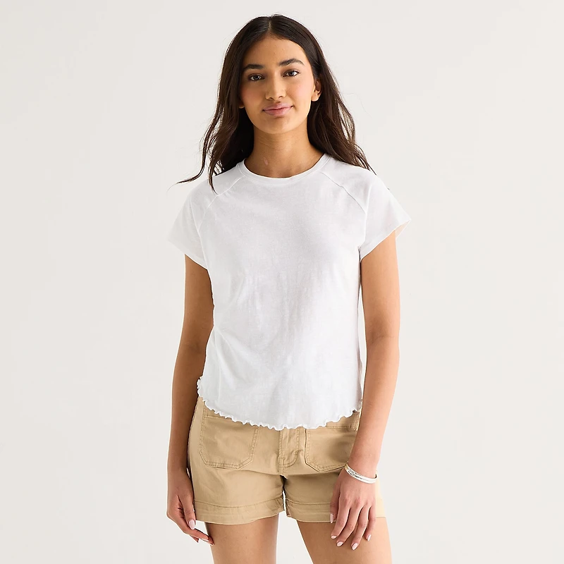 a.n.a Womens Crew Neck Short Sleeve T-Shirt