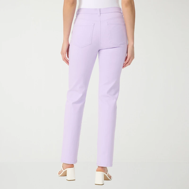 Gloria Vanderbilt Amanda Womens High Rise Stretch Fabric Tapered Leg Jean
