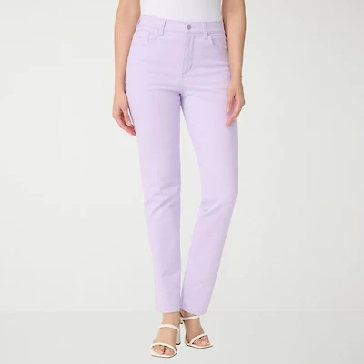 Gloria Vanderbilt Amanda Womens High Rise Stretch Fabric Tapered Leg Jean