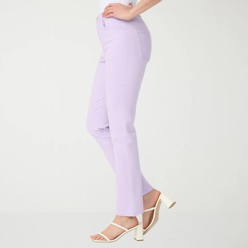 Gloria Vanderbilt Amanda Womens High Rise Stretch Fabric Tapered Leg Jean