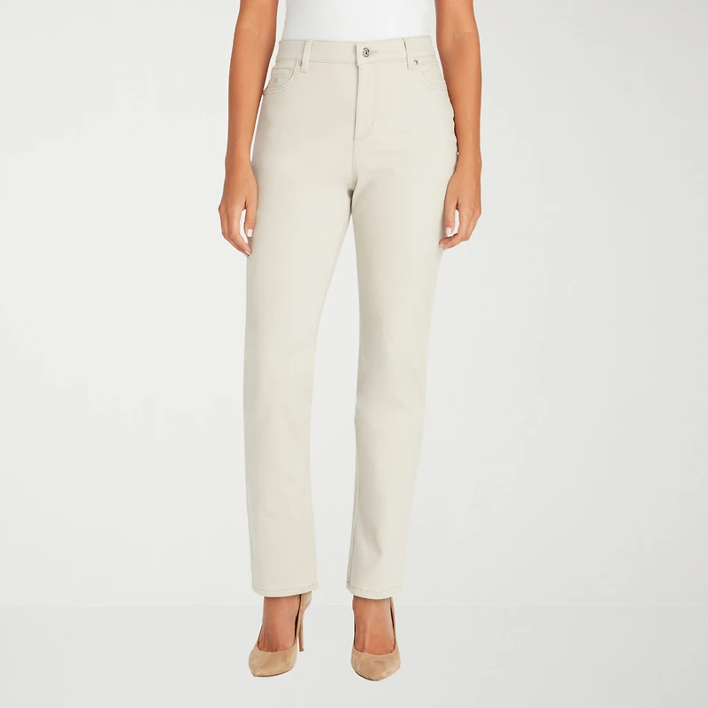 Gloria Vanderbilt Amanda Womens High Rise Stretch Fabric Tapered Leg Jean
