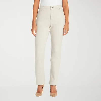 Gloria Vanderbilt Amanda Womens High Rise Stretch Fabric Tapered Leg Jean