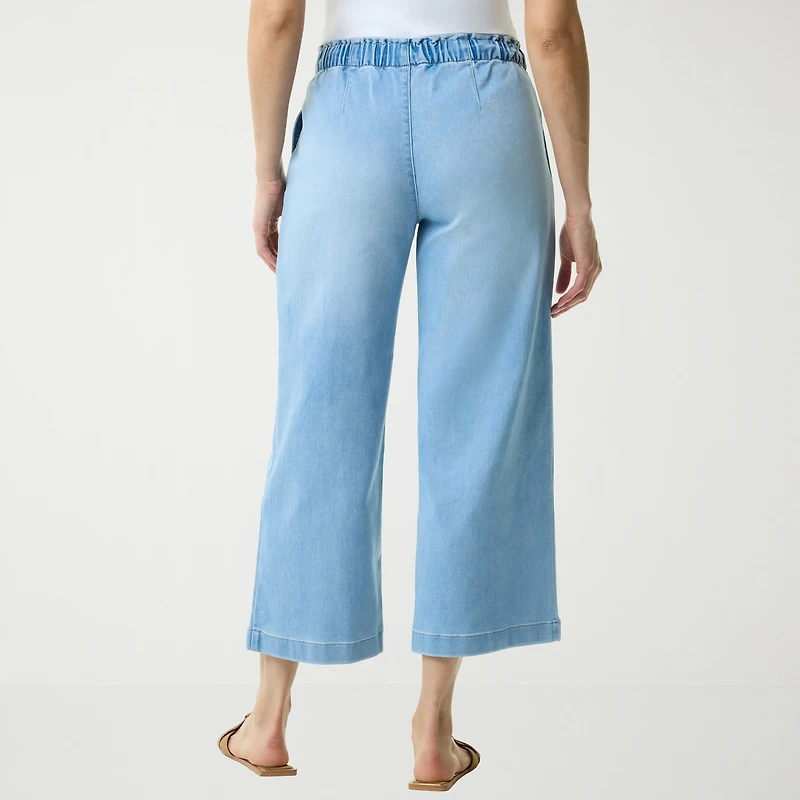 Gloria Vanderbilt Womens Knitology Wide Leg Crop with Drawstring