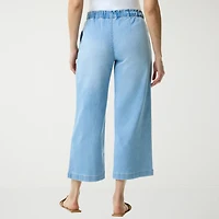 Gloria Vanderbilt Womens Knitology Wide Leg Crop with Drawstring