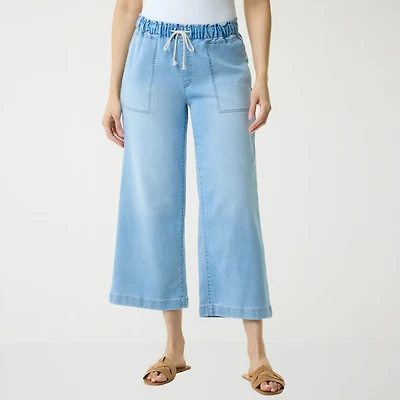 Gloria Vanderbilt Womens Knitology Wide Leg Crop with Drawstring