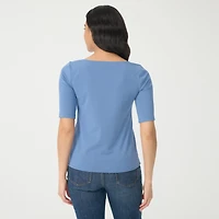 Gloria Vanderbilt Womens Short Sleeve T-Shirt