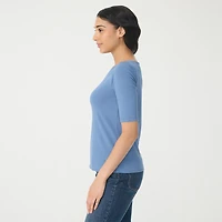 Gloria Vanderbilt Womens Short Sleeve T-Shirt