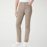 Gloria Vanderbilt Womens Misses Long High Rise Stretch Fabric Tapered Leg Jean