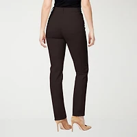 Gloria Vanderbilt Womens Misses Long High Rise Stretch Fabric Tapered Leg Jean