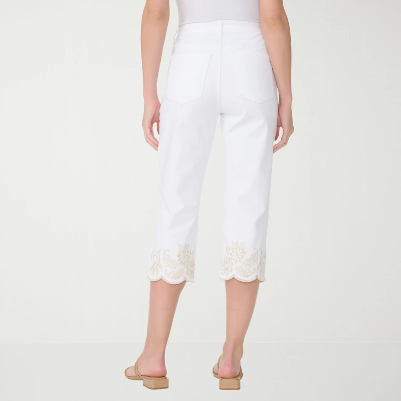 Gloria Vanderbilt Amanda Womens High Rise Stretch Fabric Capri Jean