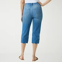 Gloria Vanderbilt Amanda Womens High Rise Stretch Fabric Capri Jean