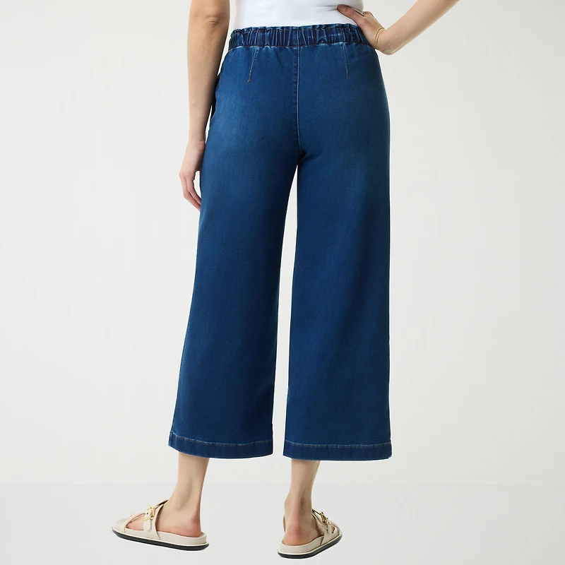 Gloria Vanderbilt Womens Knitology Wide Leg Crop with Drawstring