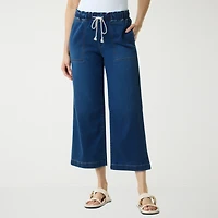 Gloria Vanderbilt Womens Knitology Wide Leg Crop with Drawstring
