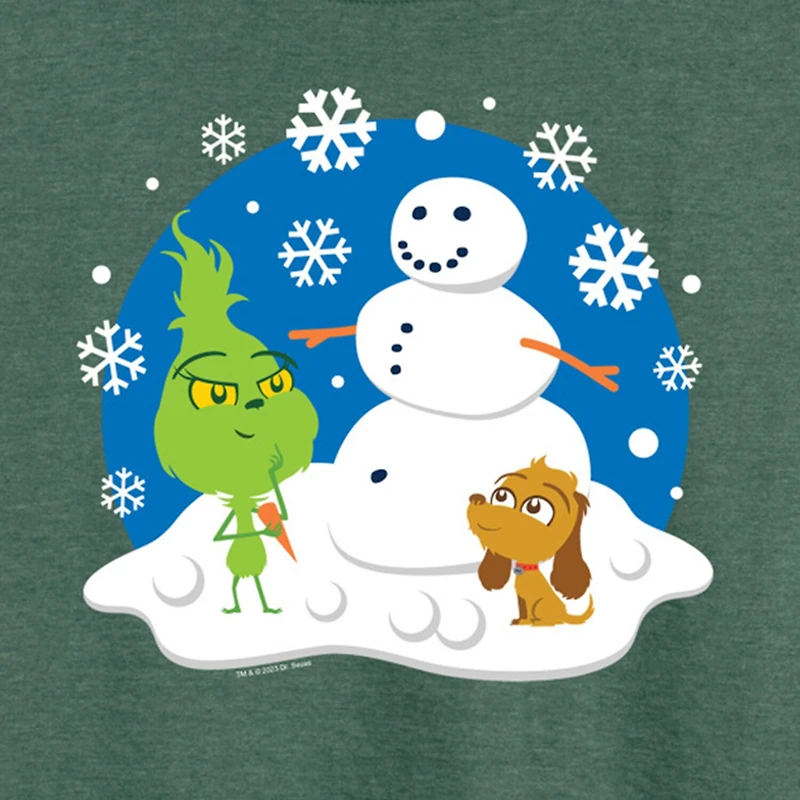 Lil Grinch Womens Round Neck Long Sleeve Regular Fit Graphic T-Shirt