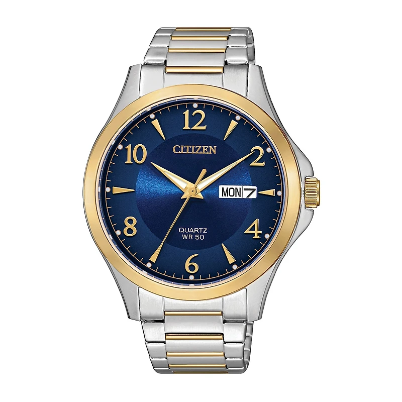Citizen Quartz Mens Two Tone Stainless Steel Bracelet Watch Bf2005-54l